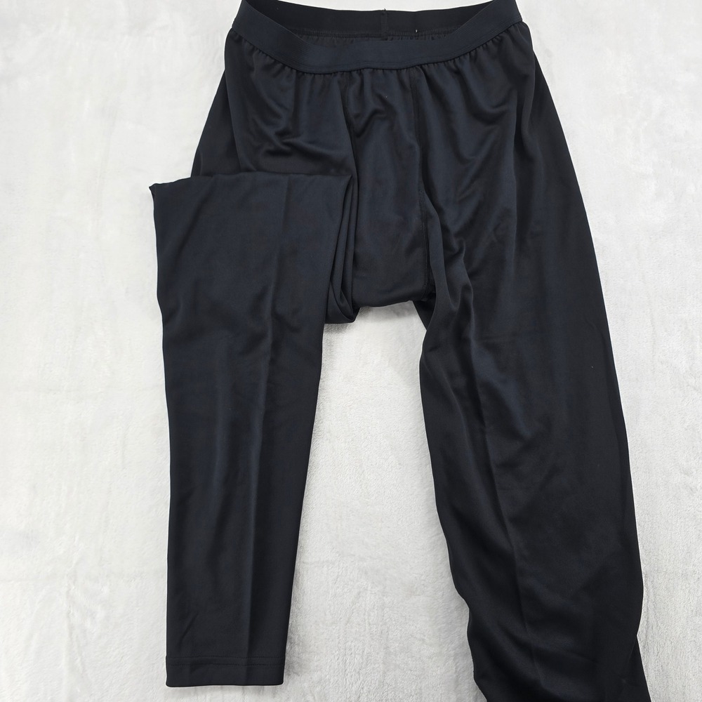 Lands‎ End Base Layer Womens M Thermal Pants Black Polyester Stretch
